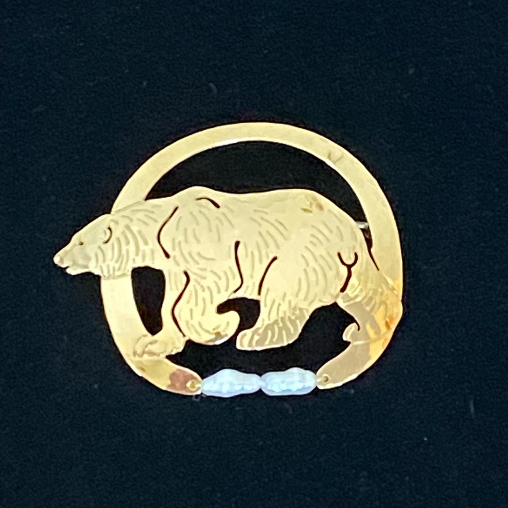Wild Bryde Brooch - Polar Bear - 14K gold plated